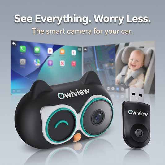 The Owlview™ 2-in-1 Baby Car Camera & Wireless CarP