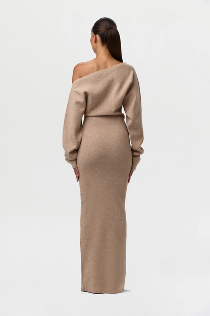 SculptaKnit™ Off-Shoulder Maxi Dress