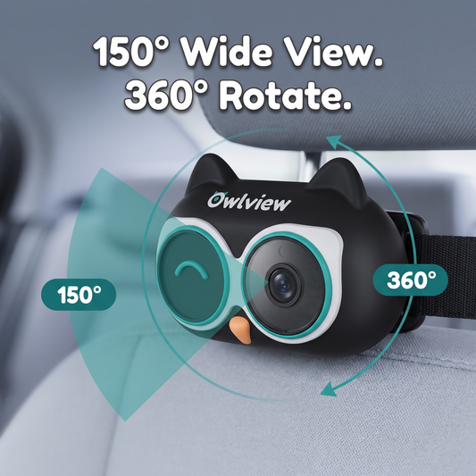 The Owlview™ 2-in-1 Baby Car Camera & Wireless CarP