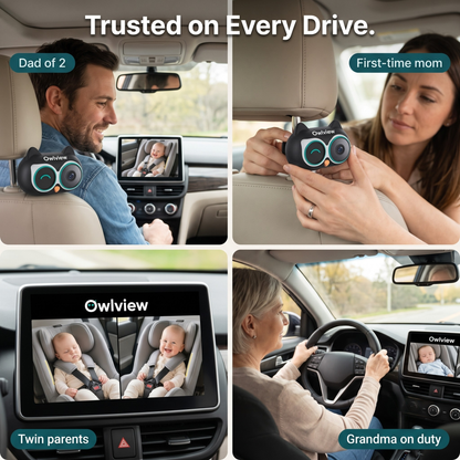 The Owlview™ 2-in-1 Baby Car Camera & Wireless CarP