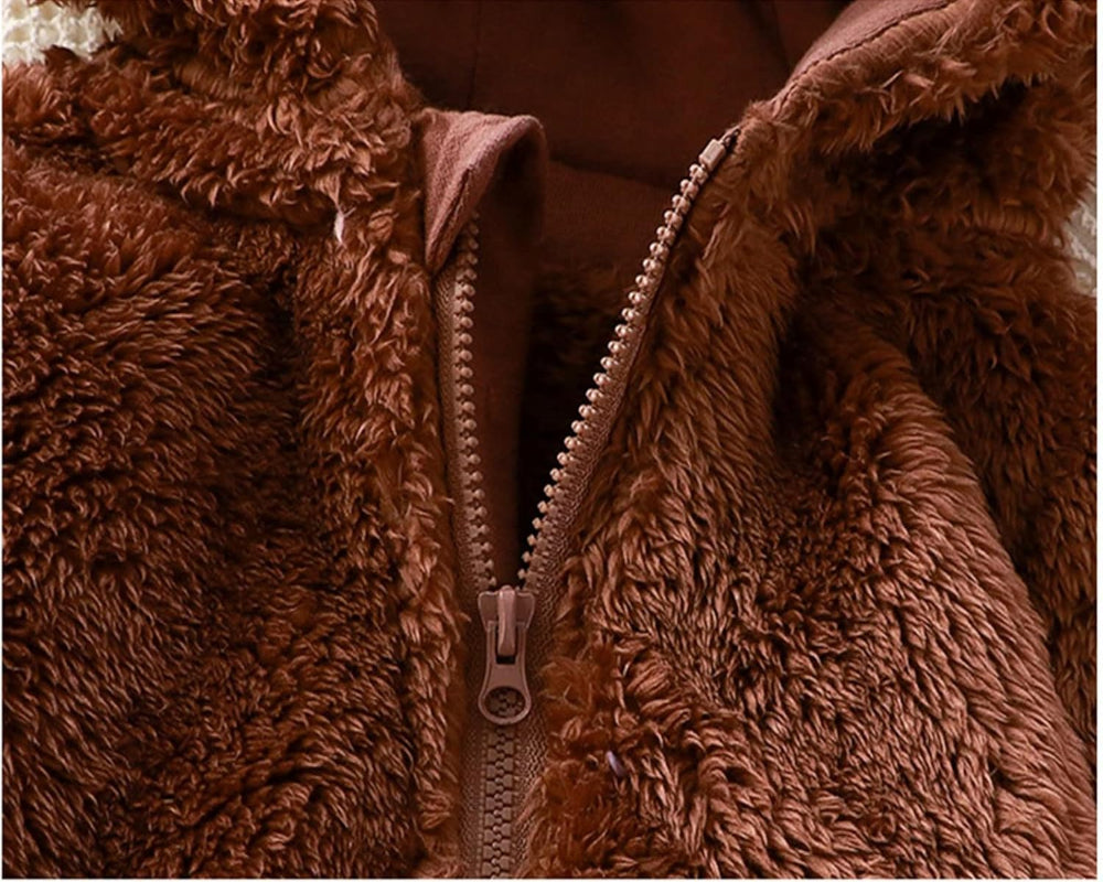 SnuggleBear™ - Fluffy Hooded Baby Romper