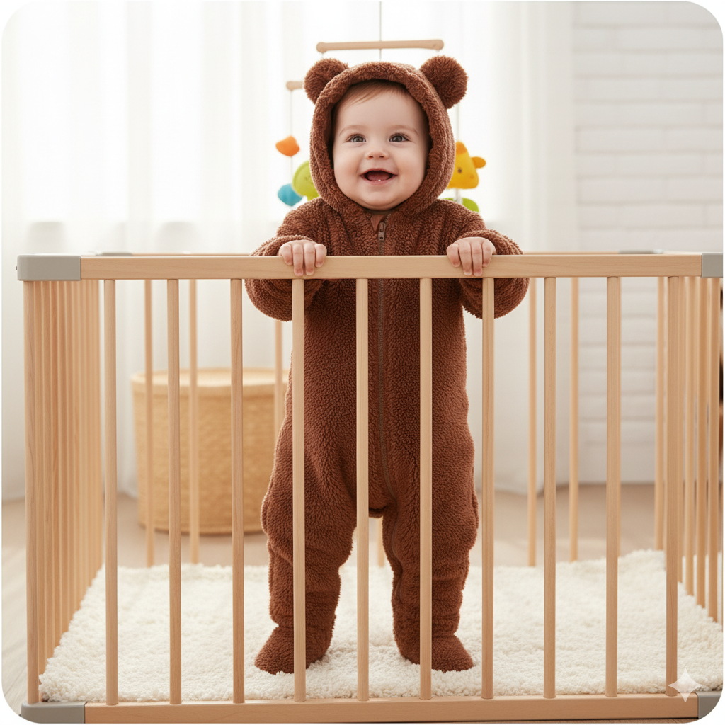 SnuggleBear™ - Fluffy Hooded Baby Romper