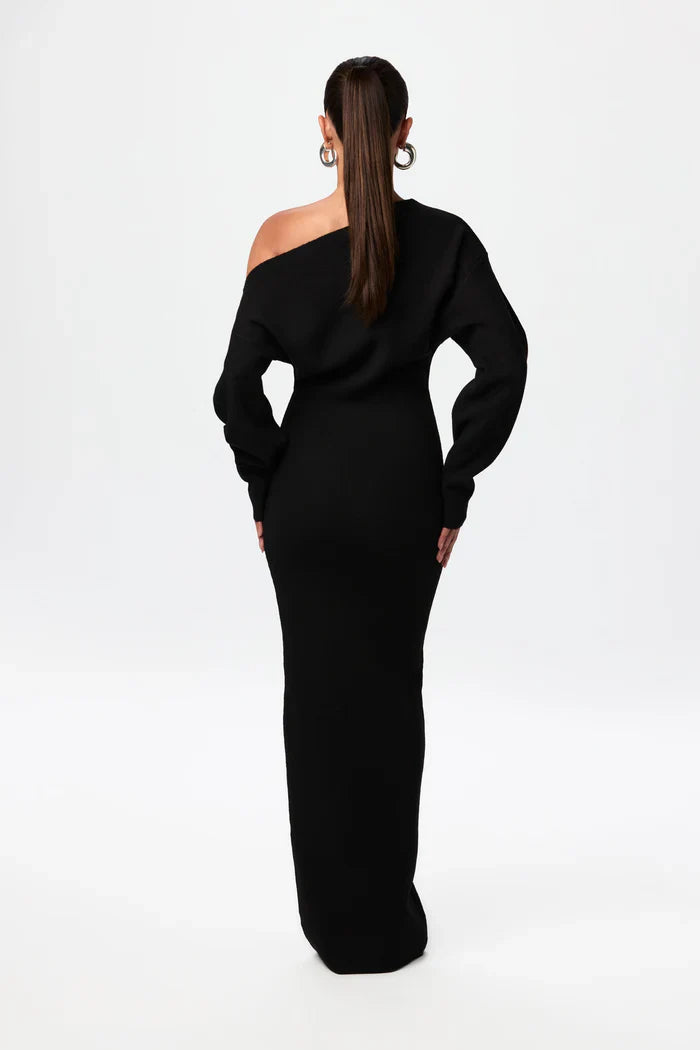 SculptaKnit™ Off-Shoulder Maxi Dress