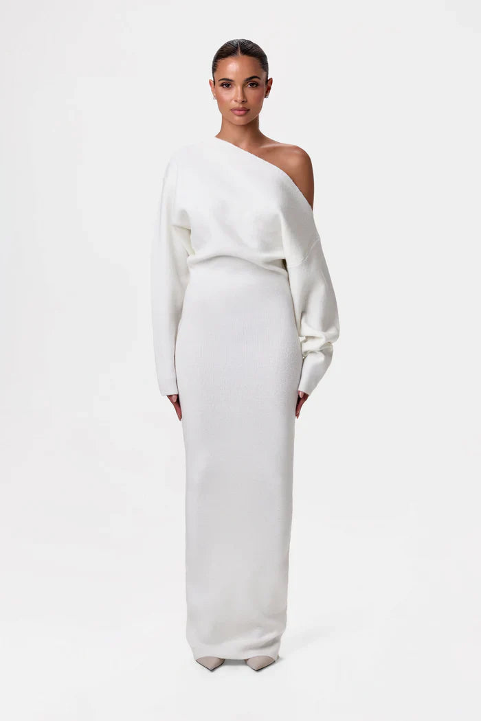 SculptaKnit™ Off-Shoulder Maxi Dress