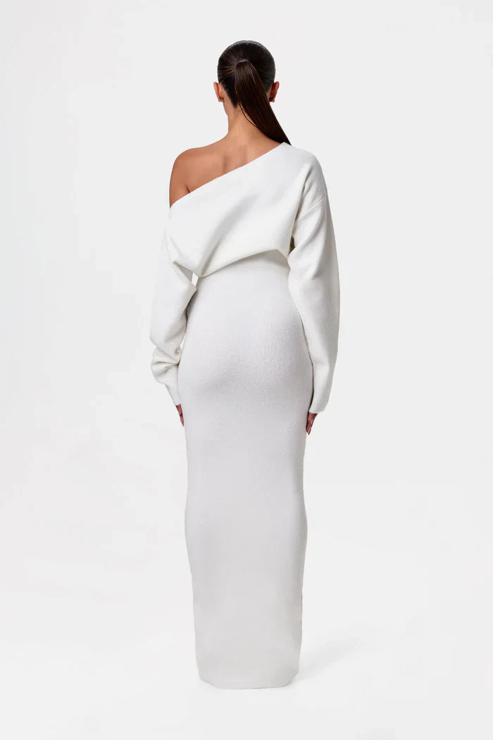 SculptaKnit™ Off-Shoulder Maxi Dress