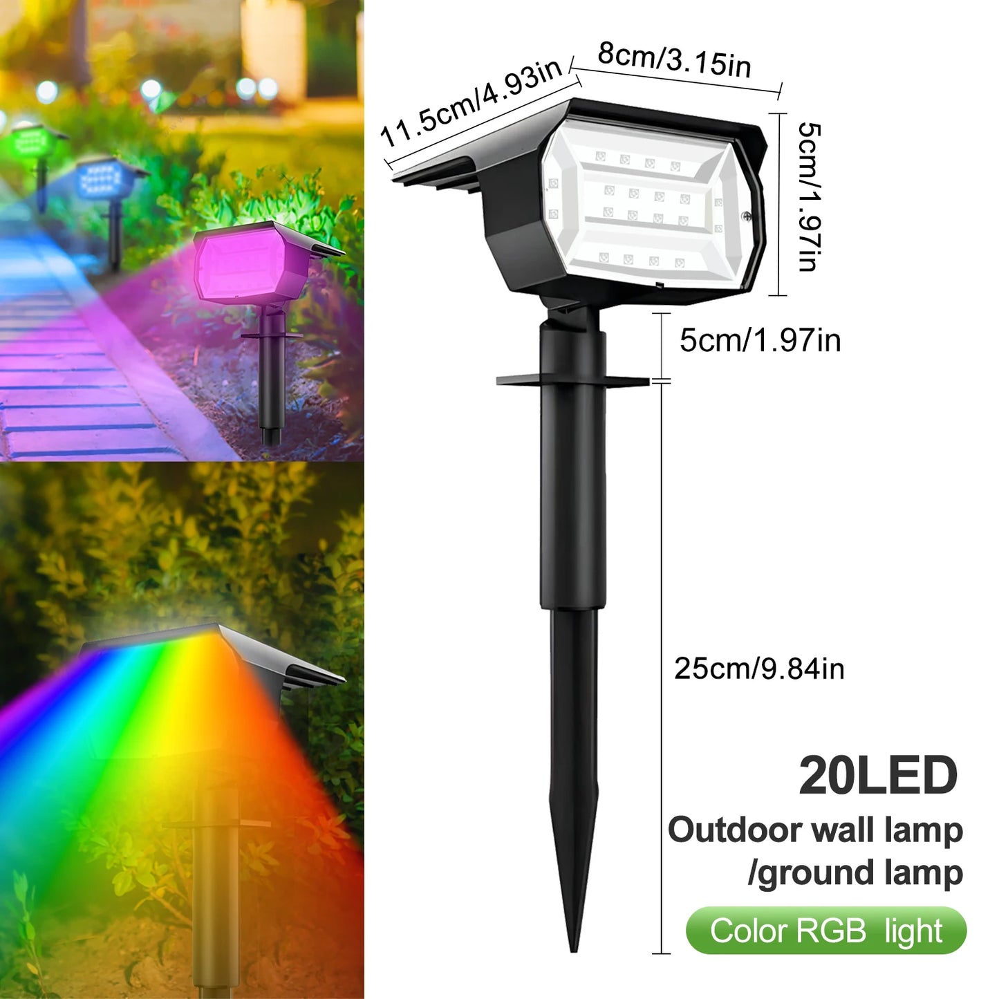 GlowScape™ Solar Landscape Lights