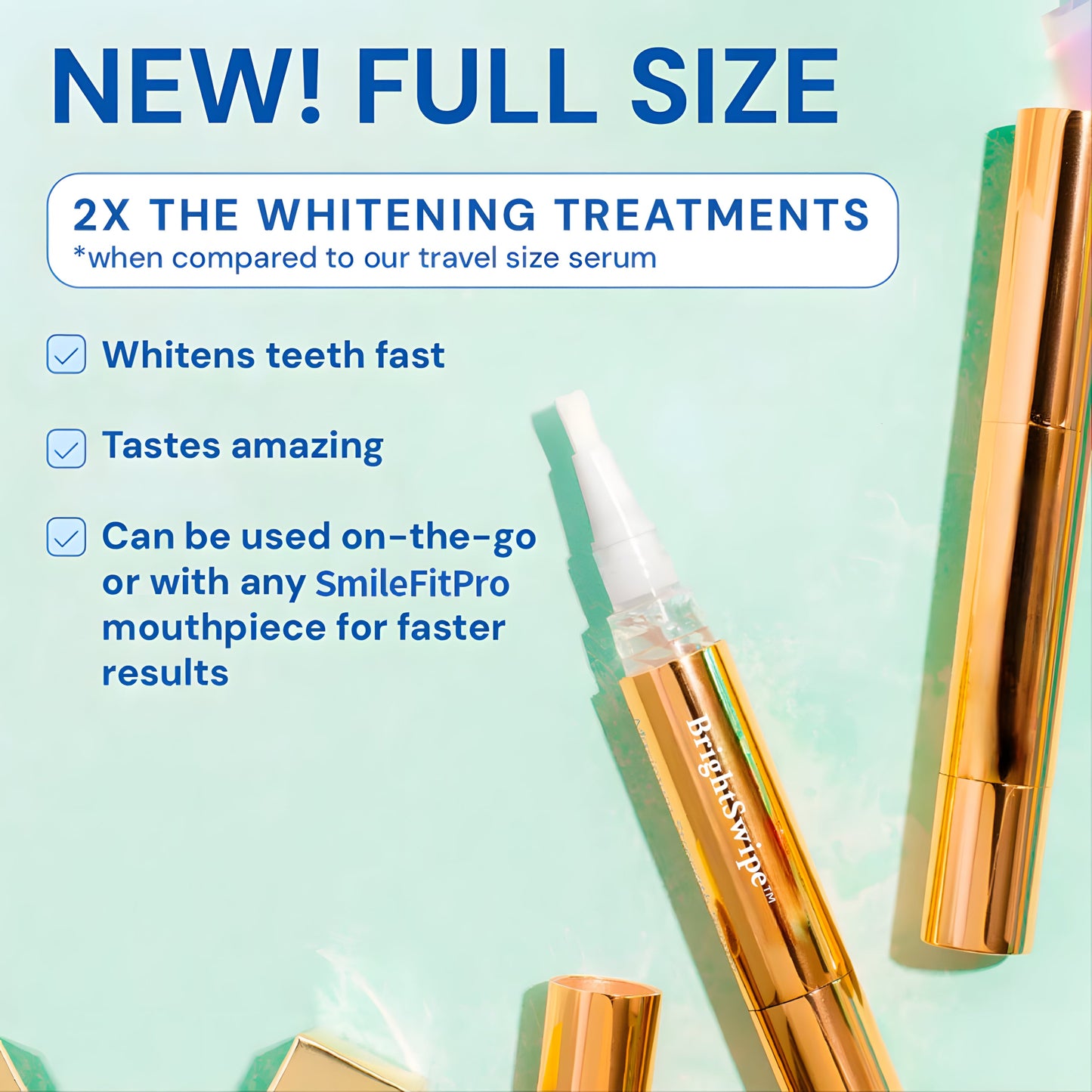BrightSwipe™  Viral Teeth Whitening Serum Pen + Dual-Peroxide Formula & Xylitol